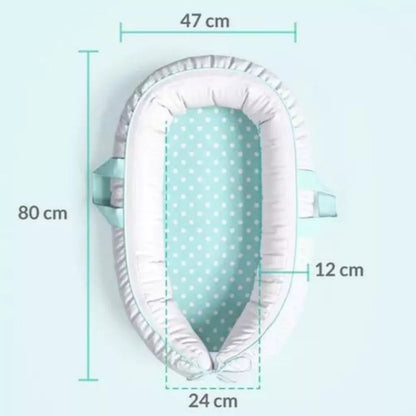 Kit Ninho Redutor de Berço 400 Fios + Almofadinha Decorativa + Almofada de Amamentação