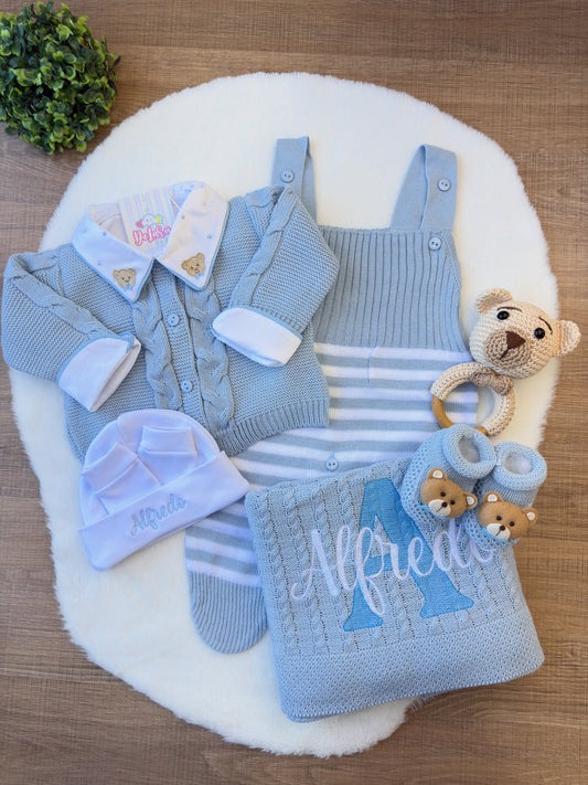 Kit Maternidade Personalizado Completo Alfredo| Personalize Com o Nome do seu Príncipe