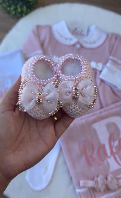 Kit Saída Maternidade Personalizável Completa Rafaela | Personalize Com o Nome da sua princesa