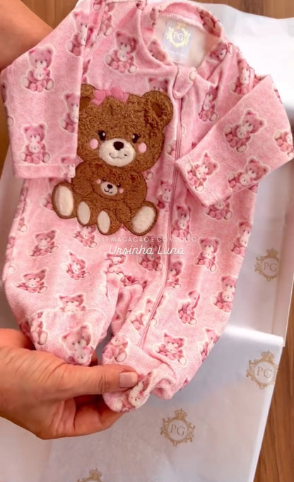 Kit Maternidade Personalizado Completo FEMININA Ursinha Laura | Personalize Com o Nome da sua princesa