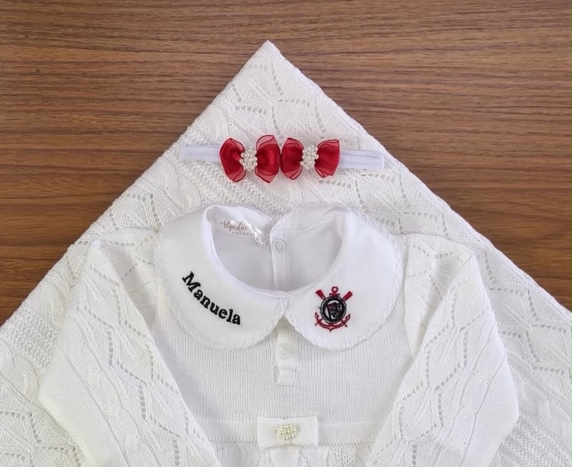 Kit Maternidade Personalizado Completo Manuela Corinthians | Personalize Com o Nome do seu Príncipe