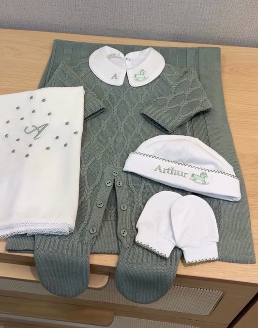 Kit Maternidade Personalizado Completo Arthur Cavalinho| Personalize Com o Nome do seu Príncipe