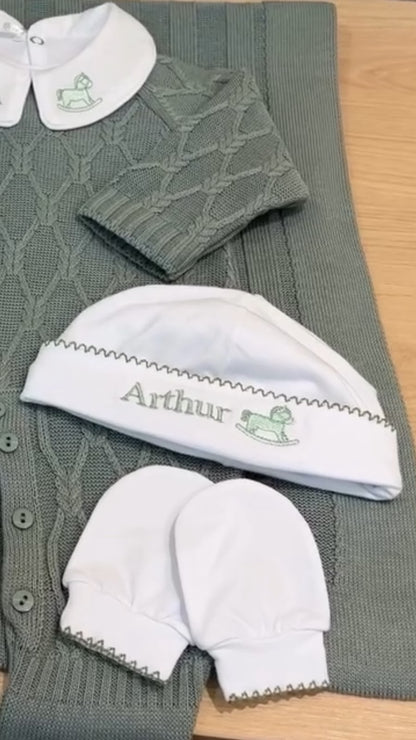 Kit Maternidade Personalizado Completo Arthur Cavalinho| Personalize Com o Nome do seu Príncipe