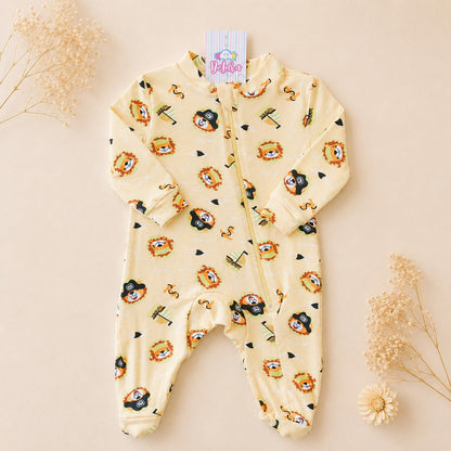 MACACÃO BEBÊ COM ZÍPER E PÉ FECHADO - ESTAMPAS EXCLUSIVAS