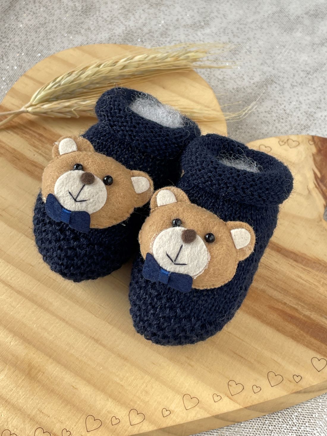 SAPATINHO URSO GRAVATA AZUL MARINHO